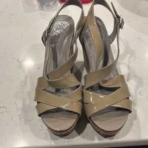 Vince Camuto Women's Beige Strappy Wedges